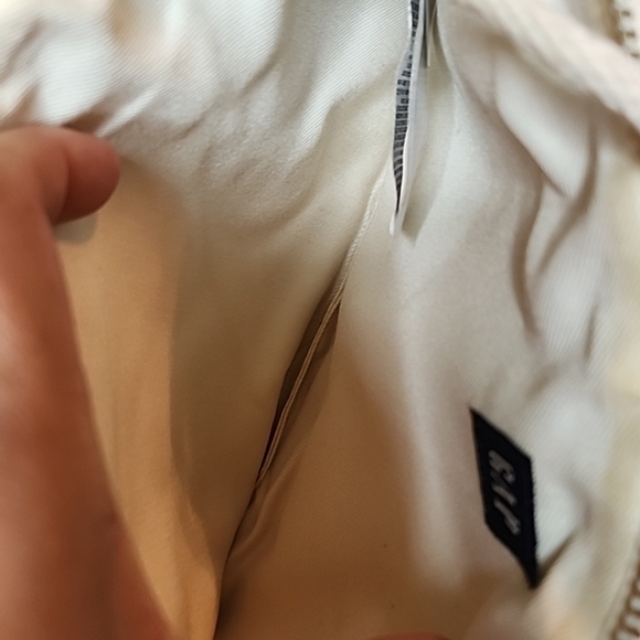 GAP Women's Pink Red & Creme Striped Canvas Zip Strappy CrossBody Bag - Picture 7 of 7